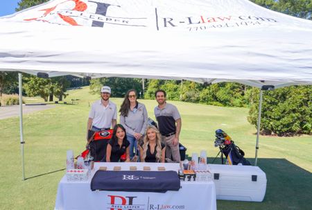 team at golf event